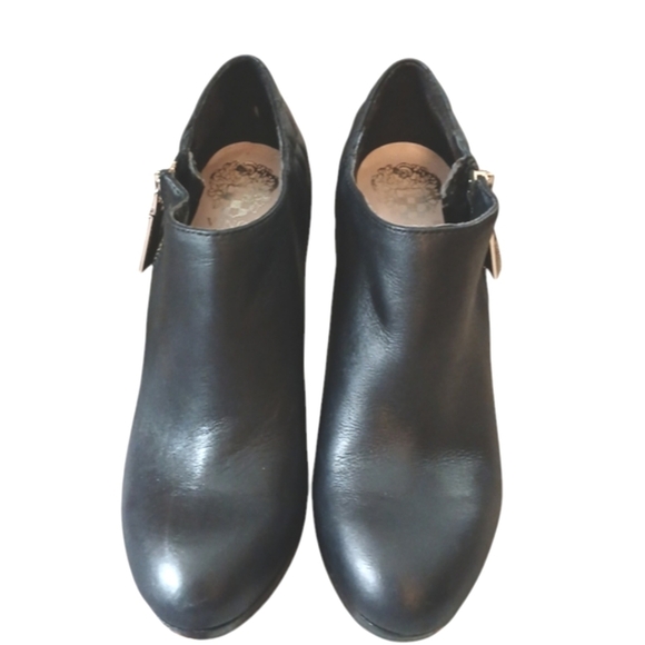 Vince Camuto Engenia Black Leather Ankle Boots High Heeled Platform Booties sz 6 - Picture 4 of 15